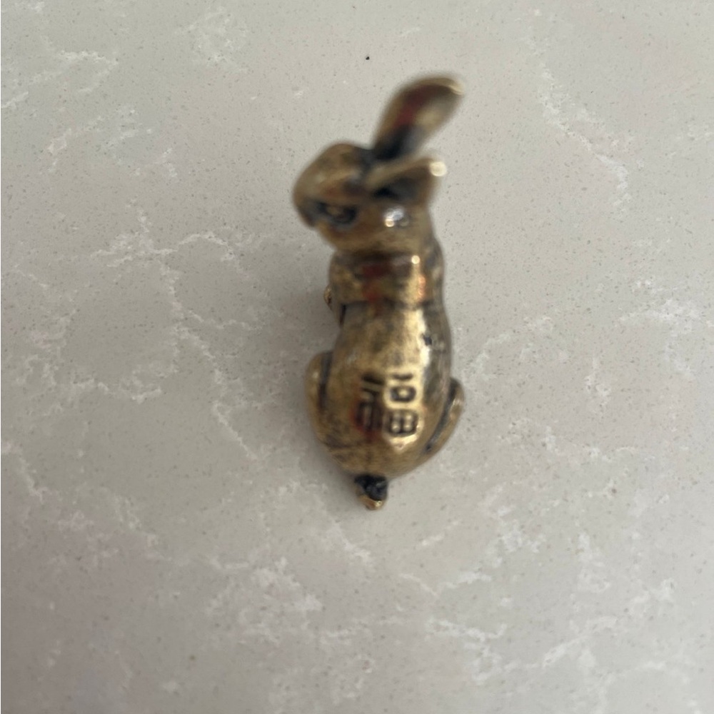 Gold Rabbit Figurine - Picture 2 of 4